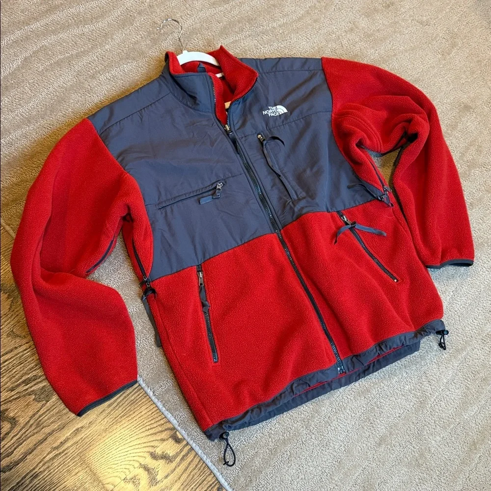 The North Face Fleece Jacket Men’s Large‎ Grey/Red
